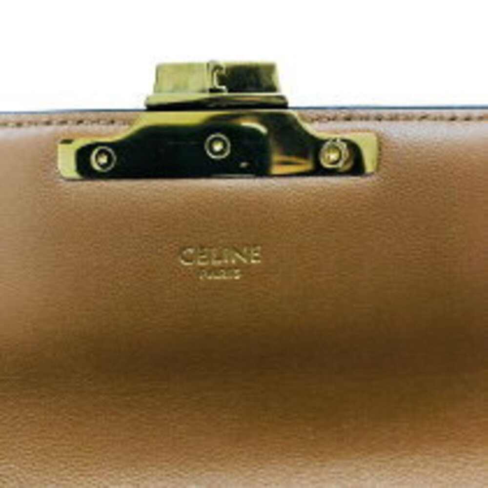 Celine Claude Shoulder Bag Tan Triomphe Canvas - Picture 10 of 11